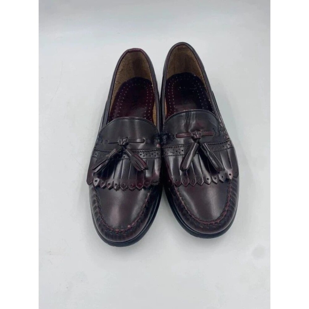 GH bass burgundy, leather Brompton tassel dress shoes size 8 1/2 D
